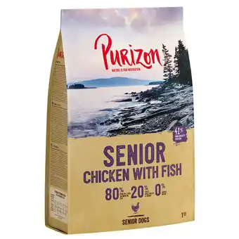 Zooplus 4x1kg Senior Kip met Vis Purizon Hondenvoer Graanvrij aanbieding