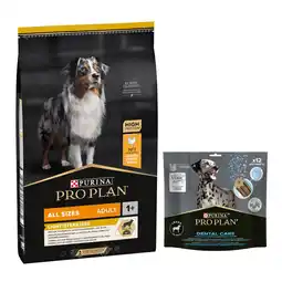 Zooplus 14 kg PURINA PRO PLAN Adult + Pro Plan Dental Care Treats 426 g hondesnack gratis! aanbieding