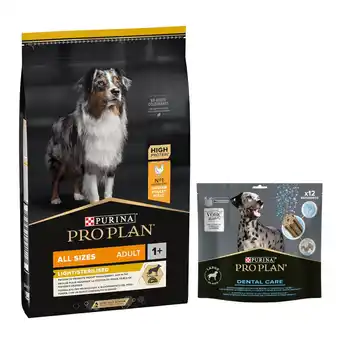 Zooplus 14 kg PURINA PRO PLAN Adult + Pro Plan Dental Care Treats 426 g hondesnack gratis! aanbieding