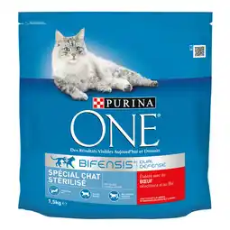 Zooplus 1.5 kg Purina One Gesterilized Rundvlees Droog Kattenvoer aanbieding