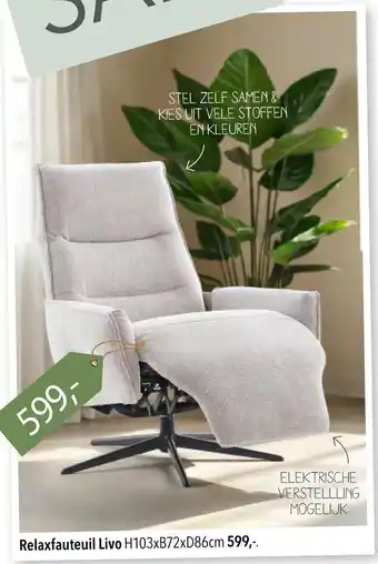 Pronto wonen Relaxfauteuil Livo aanbieding