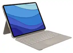 MediaMarkt Logitech Combo Touch Ipad Pro 12.9 Toetsenbord - Zand (3e En 4e Gen) aanbieding