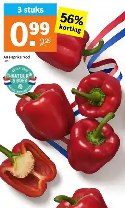 Albert Heijn AH Paprika rood aanbieding