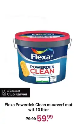Karwei Flexa Powerdek Clean muurverf mat wit aanbieding