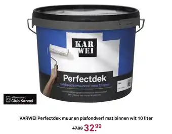 Karwei KARWEI Perfectdek muur en plafondverf mat binnen wit aanbieding