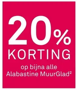 Karwei Op bijna alle alabastine muurglad aanbieding
