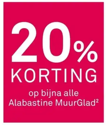 Karwei Op bijna alle alabastine muurglad aanbieding
