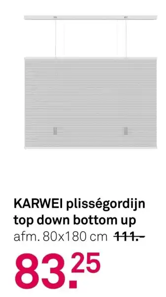 Karwei KARWEI plisségordijn top down bottom up aanbieding