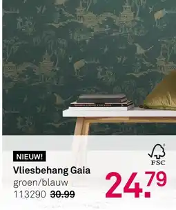 Karwei Vliesbehang Gaia groen/blauw aanbieding