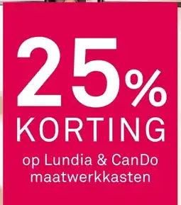Karwei Op lundia & cando maatwerkkasten aanbieding