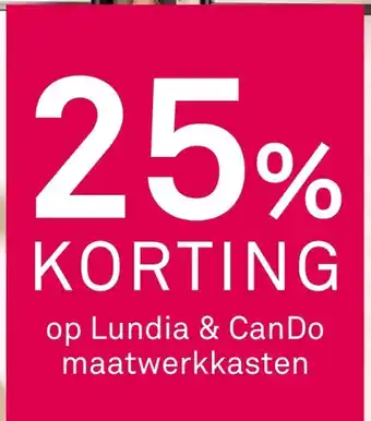 Karwei Op lundia & cando maatwerkkasten aanbieding