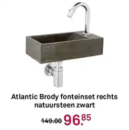 Karwei Atlantic Brody fonteinset rechts natuursteen zwart aanbieding
