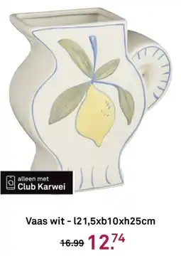 Karwei Vaas wit aanbieding
