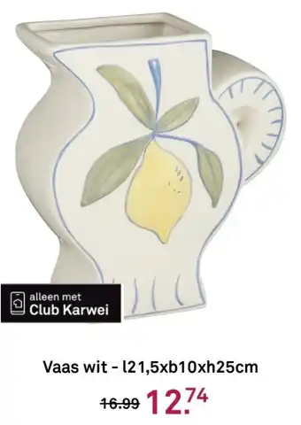 Karwei Vaas wit aanbieding