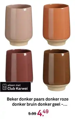 Karwei Beker donker paars donker roze donker bruin donker geel aanbieding