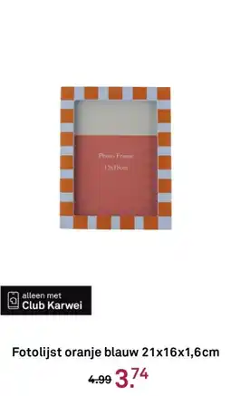 Karwei Fotolijst oranje blauw aanbieding
