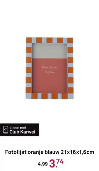 Karwei Fotolijst oranje blauw aanbieding