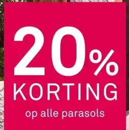 Karwei Op alle parasols aanbieding