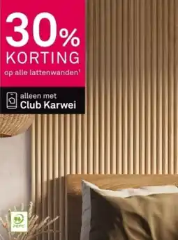 Karwei Decowall latten wand Acoustic Curve aanbieding