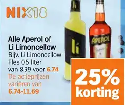 Albert Heijn Alle Aperol of Li Limoncellow aanbieding