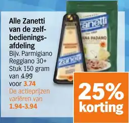 Albert Heijn Alle Zanetti van de zelfbedienings- afdeling aanbieding