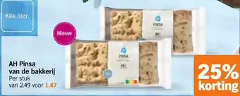 Albert Heijn AH Pinsa van de bakkerij aanbieding