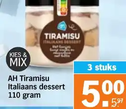 Albert Heijn AH Tiramisu Italiaans dessert aanbieding