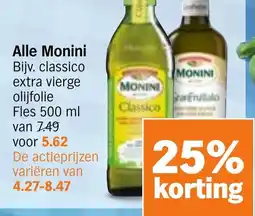 Albert Heijn Alle Monini aanbieding