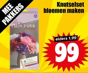 Dirk Knutselset bloemen maken aanbieding