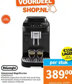 Albert Heijn DeLonghi Volautomaat Magnifica Evo aanbieding