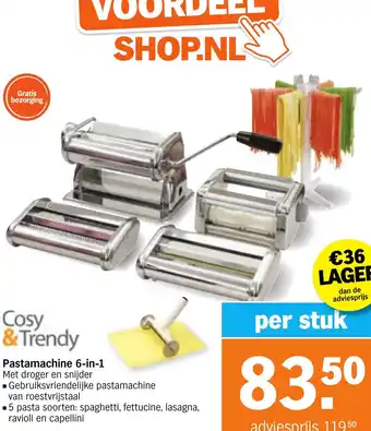 Albert Heijn Cosy & Trendy Pastamachine 6-in-1 aanbieding