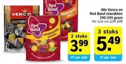 Albert Heijn Alle Venco en Red Band stazakken aanbieding