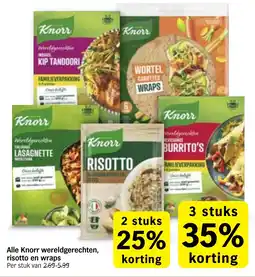 Albert Heijn Alle Knorr wereldgerechten, risotto en wraps aanbieding