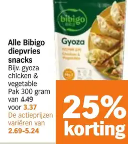 Albert Heijn Alle Bibigo diepvries snacks aanbieding