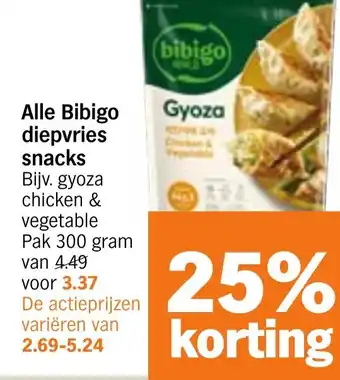 Albert Heijn Alle Bibigo diepvries snacks aanbieding
