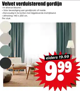 Dirk Velvet verduisterend gordijn aanbieding