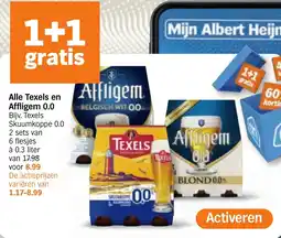 Albert Heijn Alle Texels en Affligem 0.0 aanbieding