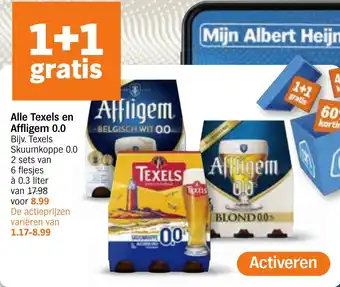 Albert Heijn Alle Texels en Affligem 0.0 aanbieding
