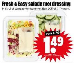 Dirk Fresh & Easy salade met dressing Galia meloen aanbieding