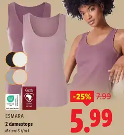 Lidl ESMARA 2 damestops aanbieding