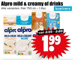 Dirk Alpro mild & creamy of drinks aanbieding