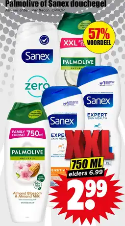 Dirk Palmolive of Sanex Douchegel aanbieding