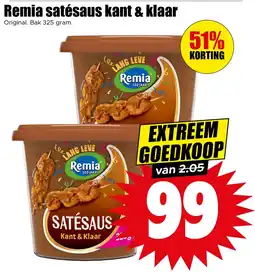 Dirk Remia satésaus kant & klaar aanbieding