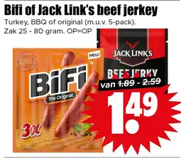 Dirk Bifi of Jack Link's beef jerkey aanbieding