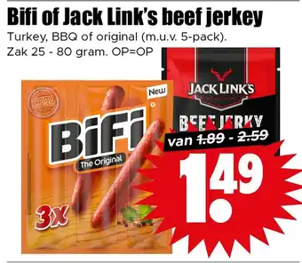 Dirk Bifi of Jack Link's beef jerkey aanbieding
