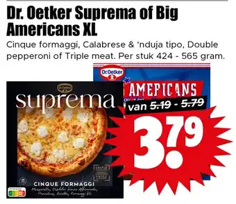 Dirk Dr. Oetker Suprema of Big Americans XL aanbieding