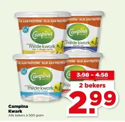 PLUS Campina Kwark aanbieding