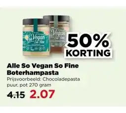 PLUS Alle So Vegan So Fine Boterhampasta aanbieding