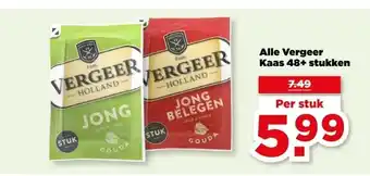 PLUS Alle Vergeer Kaas 48+ stukken aanbieding