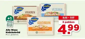 PLUS Alle Wasa Knäckebröd aanbieding